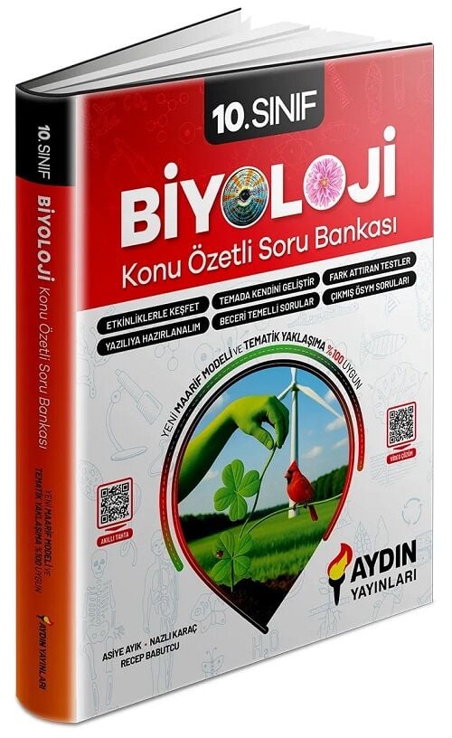 Aydın 10. Sınıf Biyoloji Konu Özetli Soru Bankası Çözümlü Aydın Yayınları