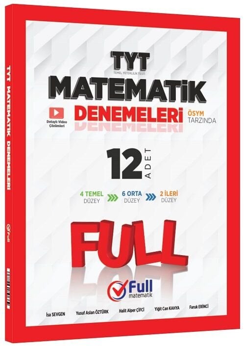 Full Matematik YKS TYT Matematik 12 Deneme Çözümlü Full Matematik Yayınları