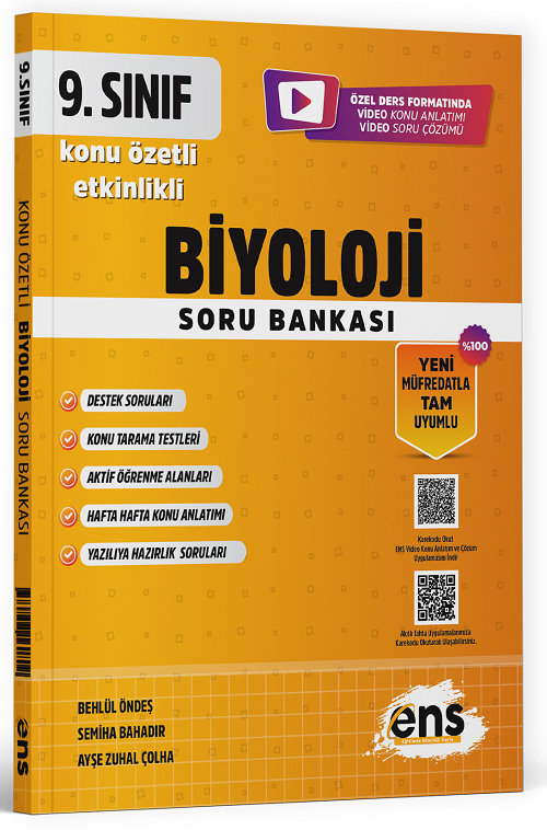 ENS Yayınları 9. Sınıf Biyoloji Soru Bankası ENS Yayınları