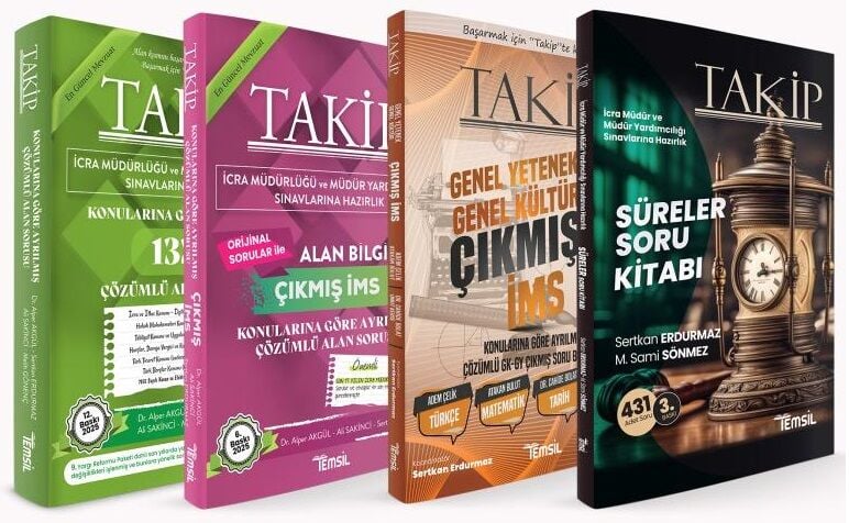 Temsil 2025 TAKİP İcra Müdürlüğü ve Yardımcılığı Soru Seti Temsil Yayınları
