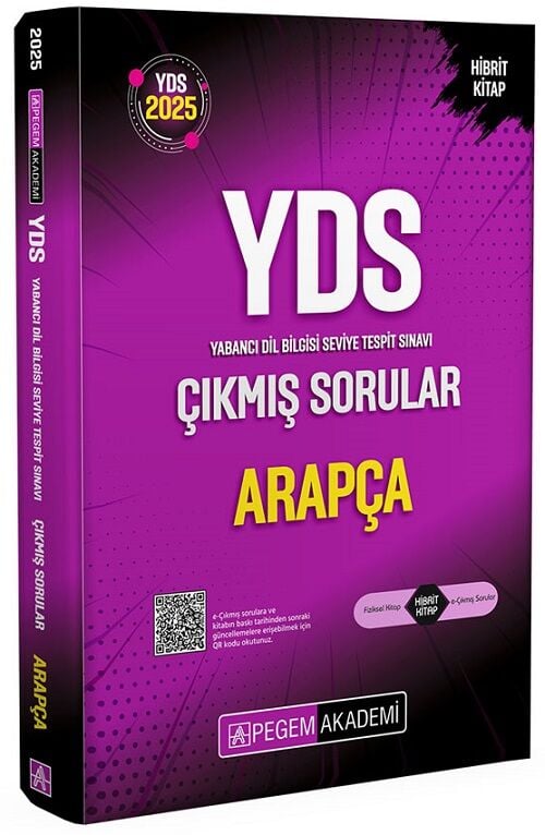 Pegem 2025 YDS Arapça Çıkmış Sorular Çözümlü Pegem Akademi Yayınları