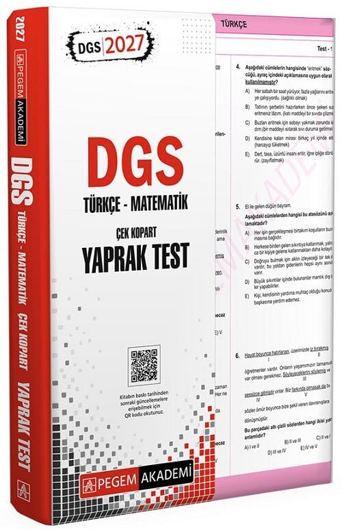 Pegem 2027 DGS Yaprak Test Pegem Akademi Yayınları