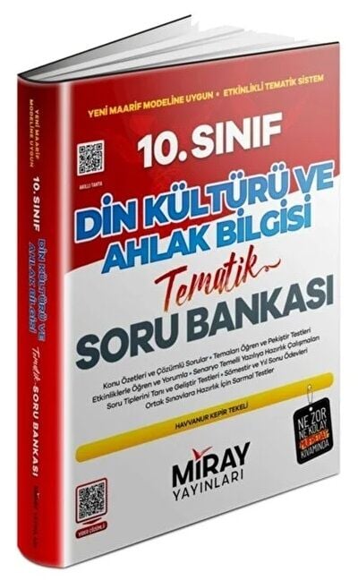 Miray 10. Sınıf Din Kültürü ve Ahlak Bilgisi Tematik Soru Bankası Çözümlü Miray Yayınları