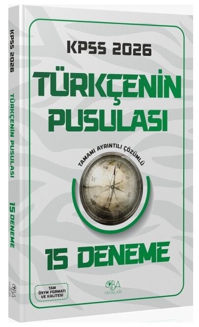 CBA Yayınları 2026 KPSS Türkçenin Pusulası 15 Deneme Çözümlü CBA Yayınları