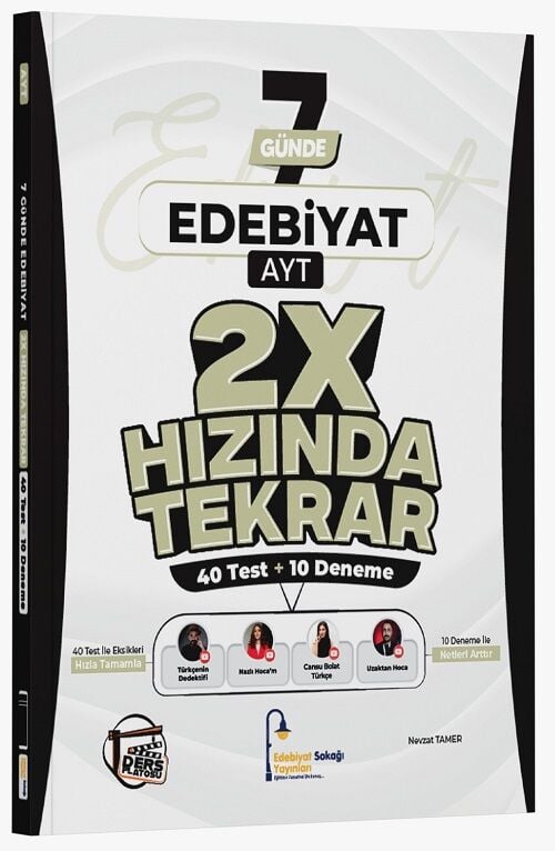 Edebiyat Sokağı YKS AYT Edebiyat 7 Günde 2x Hızında Tekrar Edebiyat Sokağı Yayınları