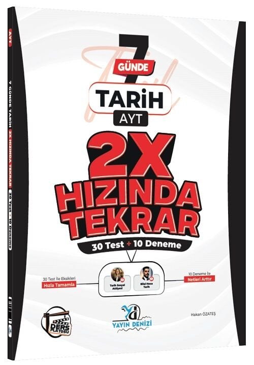 Yayın Denizi YKS AYT Tarih 7 Günde 2x Hızında Tekrar Yayın Denizi Yayınları