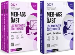 Pegem 2027 ÖABT MEB-AGS Lise Matematik Öğretmenliği Konu Anlatımlı + Soru Bankası 2 li Set Pegem Akademi Yayınları