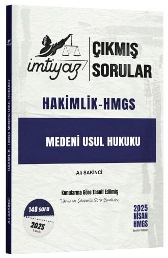 İmtiyaz 2025 Hakimlik HMGS Medeni Usul Hukuku Çıkmış Sorular Çözümlü - Ali Sakinci İmtiyaz Yayıncılık