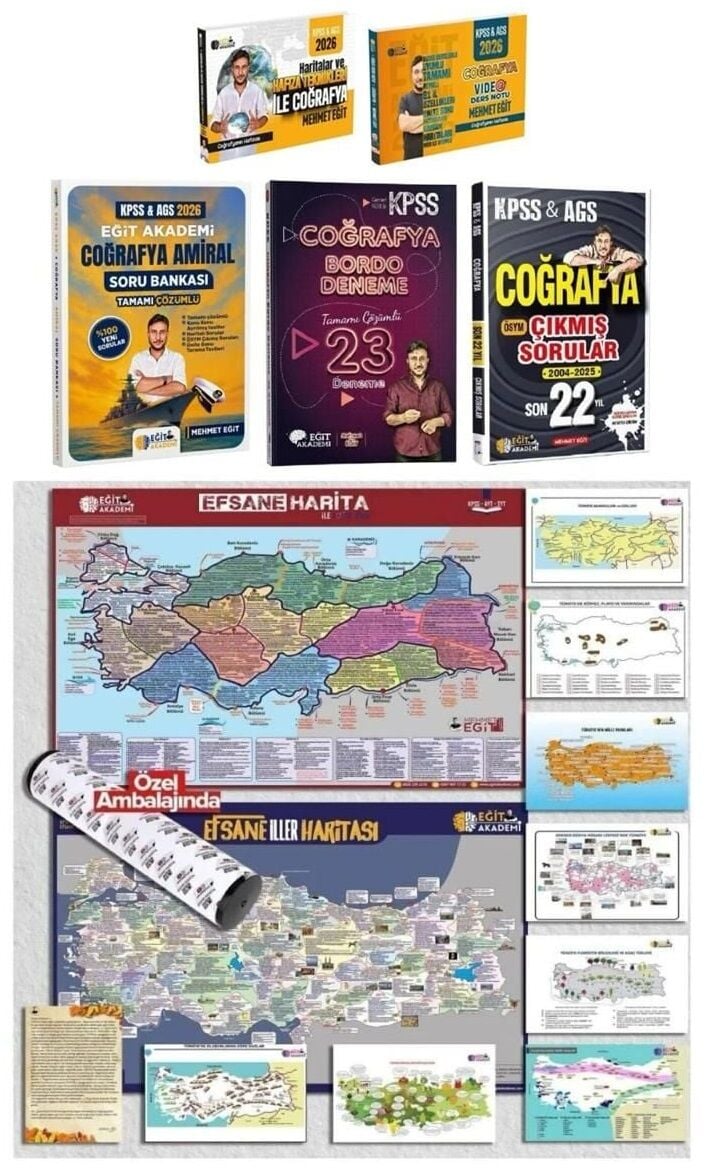 Eğit Akademi 2026 KPSS MEB-AGS 30 Günde Coğrafya Kamp Seti-1 - Mehmet Eğit Eğit Akademi