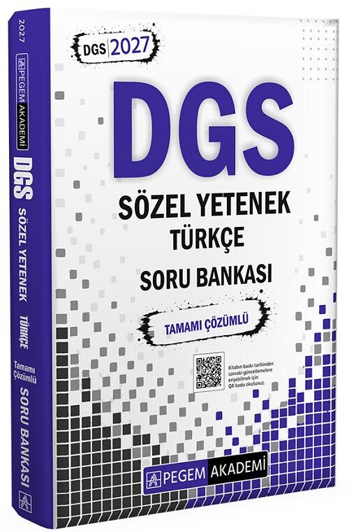 Pegem 2027 DGS Sözel Yetenek Türkçe Soru Bankası Çözümlü Pegem Akademi Yayınları