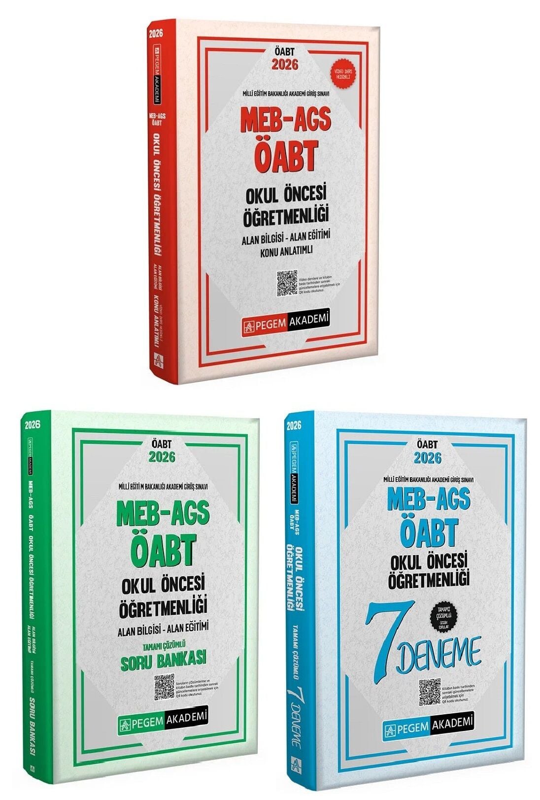 Pegem 2026 ÖABT MEB-AGS Okul Öncesi Öğretmenliği Konu Anlatımlı + Soru Bankası + 7 Deneme 3 lü Set Pegem Akademi Yayınları