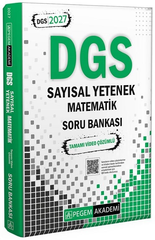 Pegem 2027 DGS Sayısal Yetenek Matematik Soru Bankası Çözümlü Pegem Akademi Yayınları