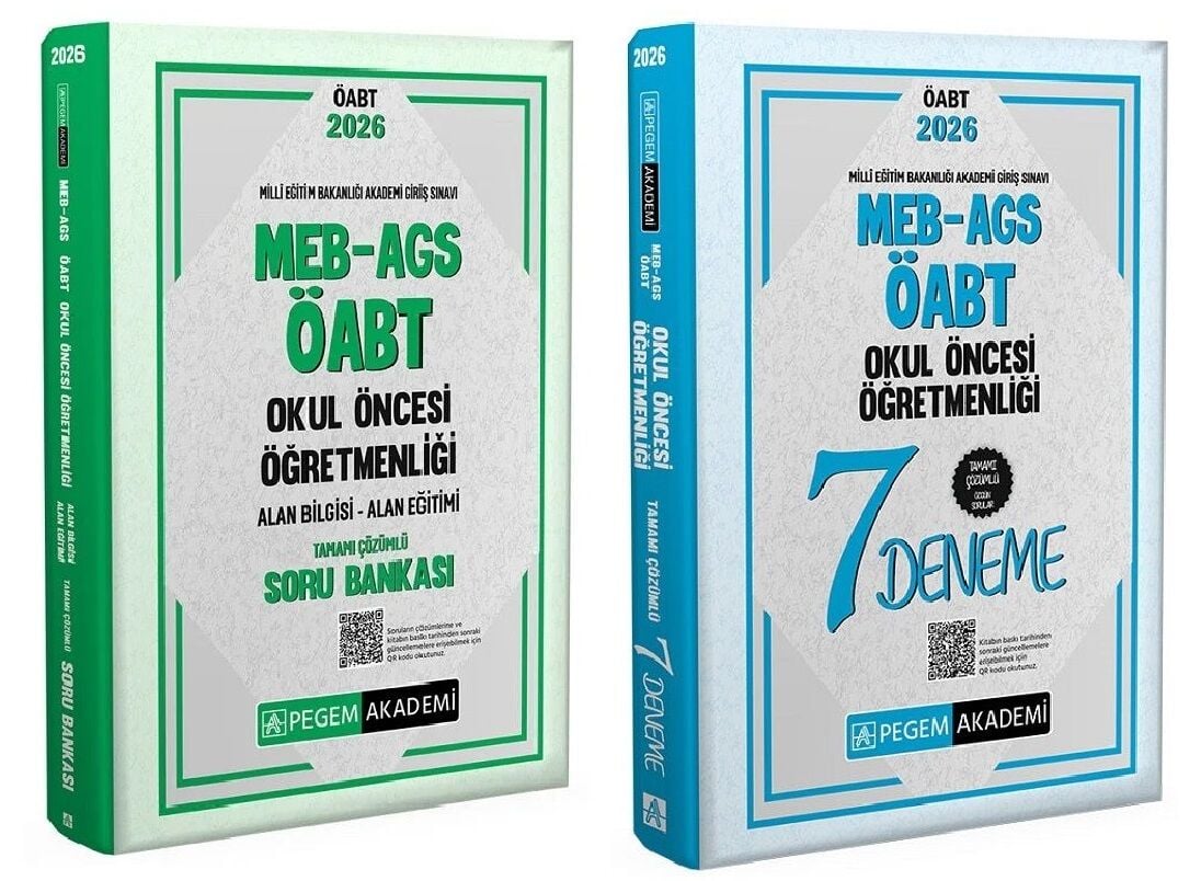 Pegem 2026 ÖABT MEB-AGS Okul Öncesi Öğretmenliği Soru Bankası + 7 Deneme 2 lİ Set Pegem Akademi Yayınları