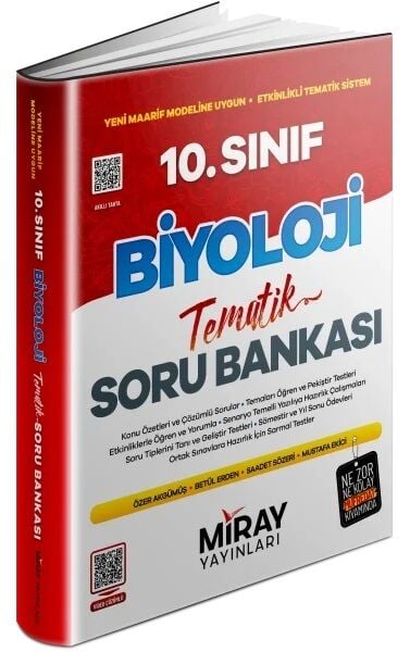 Miray 10. Sınıf Biyoloji Tematik Soru Bankası Çözümlü Miray Yayınları