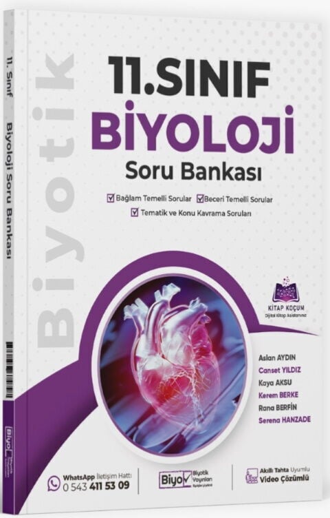 Biyotik 11. Sınıf Biyoloji Soru Bankası Çözümlü Biyotik Yayınları