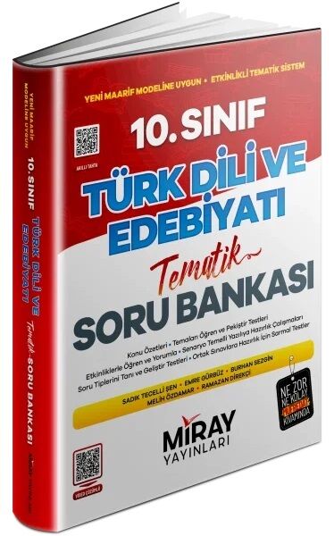 Miray 10. Sınıf Türk Dili ve Edebiyatı Tematik Soru Bankası Çözümlü Miray Yayınları