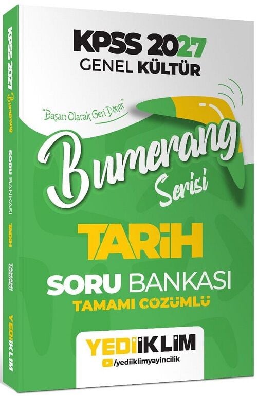 Yediiklim 2027 KPSS Tarih Bumerang Soru Bankası Çözümlü Yediiklim Yayınları