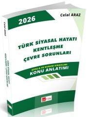 Akfon 2026 KPSS A Grubu Türk Siyasal Hayatı Kentleşme Çevre Sorunları Konu Anlatımı - Celal Araz Akfon Yayınları