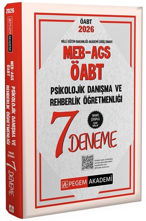 SÜPER FİYAT - Pegem 2026 ÖABT MEB-AGS Psikolojik Danışma ve Rehberlik 7 Deneme Çözümlü Pegem Akademi Yayınları