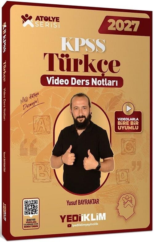 Yediiklim 2027 KPSS Türkçe Atölye Video Ders Notları - Yusuf Bayraktar Yediiklim Yayınları