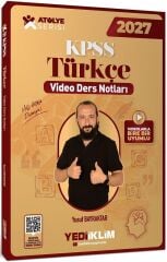 Yediiklim 2027 KPSS Türkçe Atölye Video Ders Notları - Yusuf Bayraktar Yediiklim Yayınları
