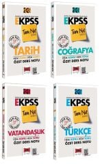 Yargı 2026 EKPSS Tarih + Coğrafya + Vatandaşlık + Türkçe Hem Konu Hem Soru Özet Ders Notu Tam Not Serisi 4 lü Set Yargı Yayınları