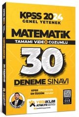 SÜPER FİYAT - Yediiklim 2024 KPSS Matematik Atölye 30 Deneme Çözümlü - Mehmet Bilge Yıldız Yediiklim Yayınları