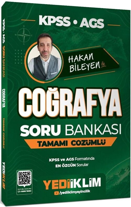 Yediiklim 2027 KPSS MEB-AGS Coğrafya Soru Bankası Çözümlü - Hakan Bileyen Yediiklim Yayınları