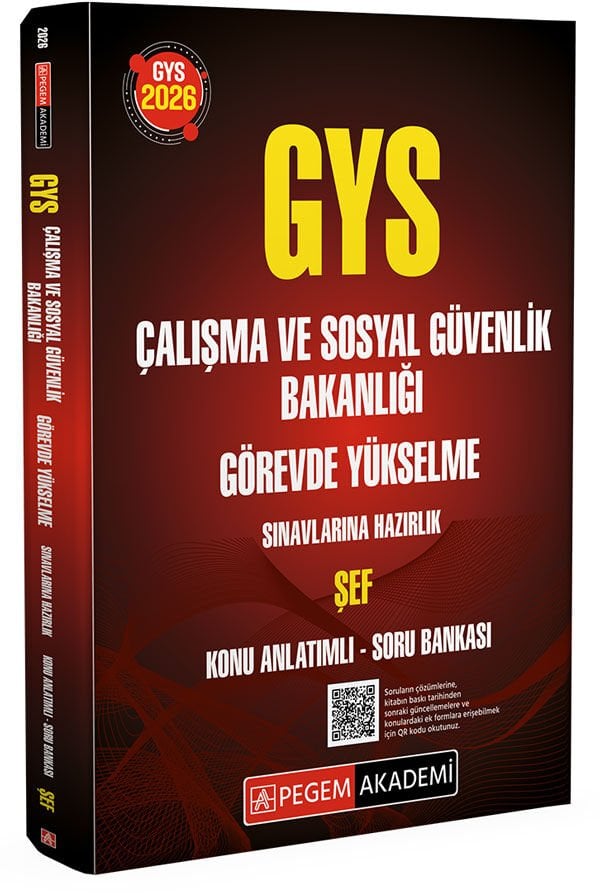 Pegem 2026 GYS Çalışma ve Sosyal Güvenlik Bakanlığı Şef Konu Anlatımlı Soru Bankası Görevde Yükselme Pegem Akademi Yayınları