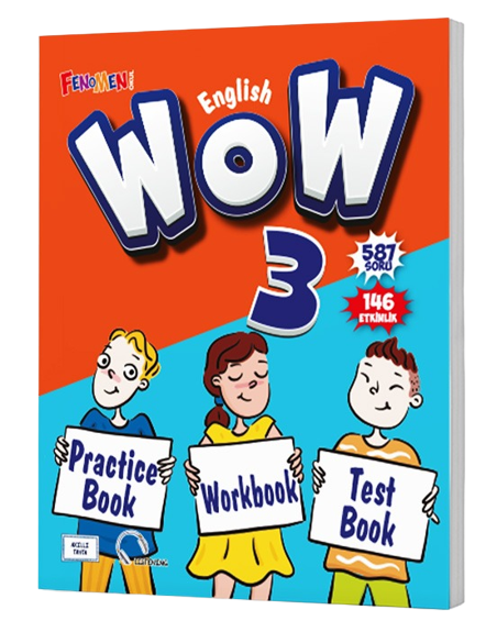 Fenomen Okul English 3 WOW Practice Book + Workbook + Test Book Fenomen Okul Yayınları