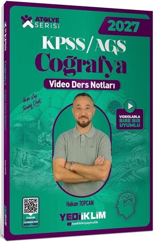 Yediiklim 2027 KPSS MEB-AGS Coğrafya Atölye Video Ders Notları - Hakan Topcan Yediiklim Yayınları