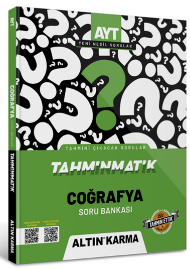 Altın Karma YKS AYT Coğrafya Tahminmatik Soru Bankası Altın Karma Yayınları