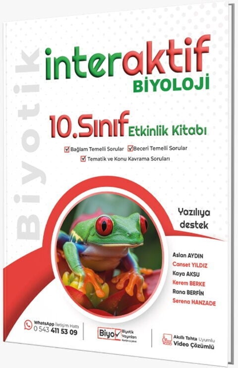 Biyotik 10. Sınıf Biyoloji İnteraktif Etkinlik Kitabı Biyotik Yayınları