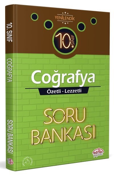Editör 10. Sınıf Coğrafya Özetli Lezzetli Soru Bankası Editör Yayınları