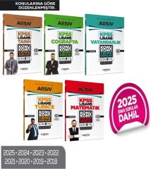 Marka 2026 KPSS Genel Yetenek Genel Kültür Lisans Çıkmış Sorular Son 8 Yıl Konularına Göre 5 li Set ARŞİV Serisi Marka Yayınları