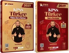 Yediiklim 2027 KPSS Türkçe Atölye Video Ders Notları + Soru Bankası 2 li Set - Yusuf Bayraktar Yediiklim Yayınları