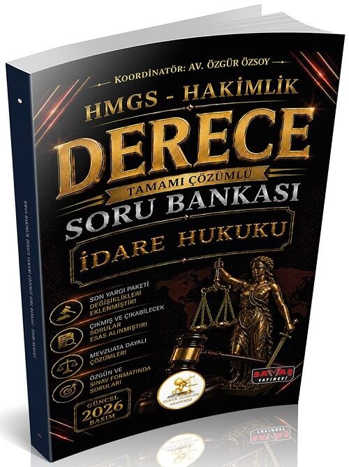 Savaş 2026 HUKAL DERECE HMGS Hakimlik İdare Hukuku Soru Bankası Çözümlü Savaş Yayınları