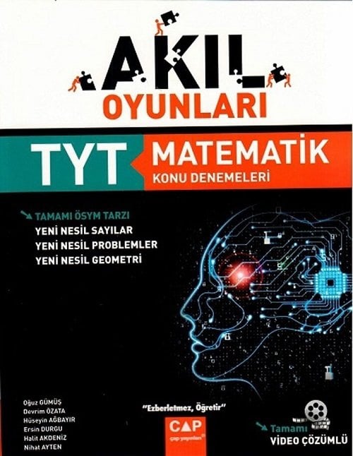 Çap Yayınları YKS TYT Akıl Oyunları Matematik Konu Denemeleri Video Çözümlü Çap Yayınları