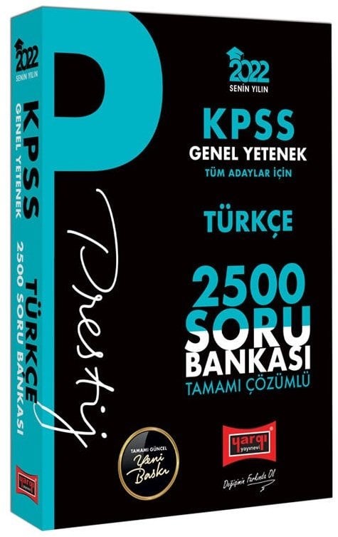 Yargı 2022 KPSS Türkçe Prestij 2500 Soru Bankası Çözümlü Yargı Yayınları