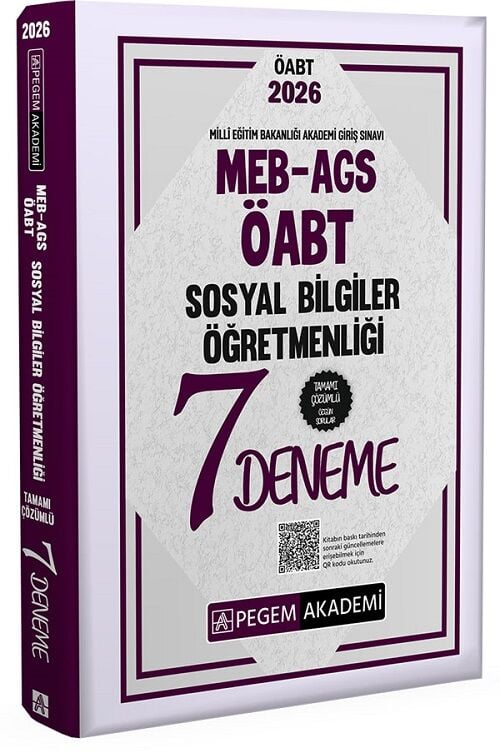 Pegem 2026 ÖABT MEB-AGS Sosyal Bilgiler Öğretmenliği 7 Deneme Çözümlü Pegem Akademi Yayınları