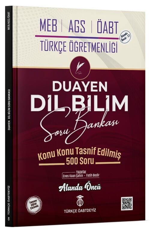 Türkçe ÖABTDEYİZ ÖABT MEB-AGS Türkçe Öğretmenliği Dil Bilim Duayen Soru Bankası - Enes Kaan Şahin, Fatih Bedir Türkçe ÖABTDEYİZ