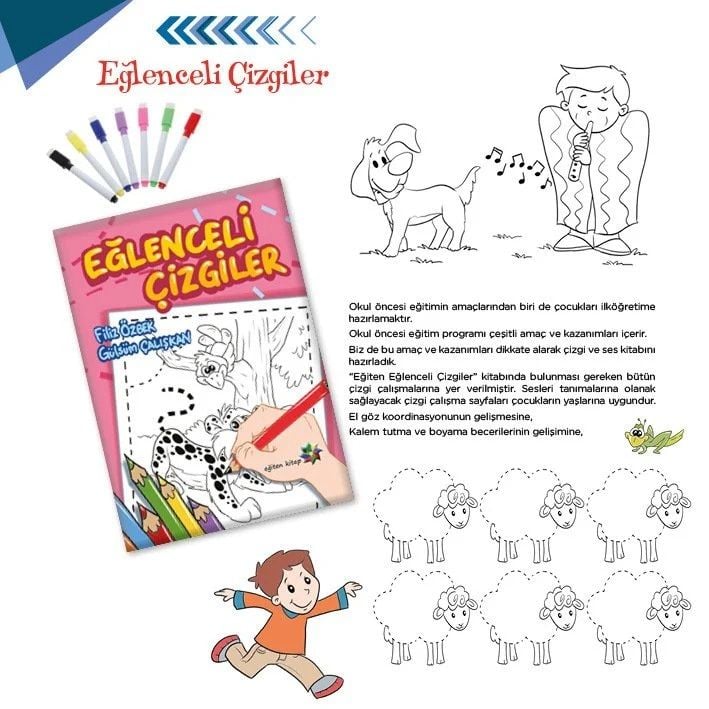 Eğiten Kitap Eğlenceli Çizgiler - Filiz Özbek, Gülsüm Çalışkan Eğiten Kitap
