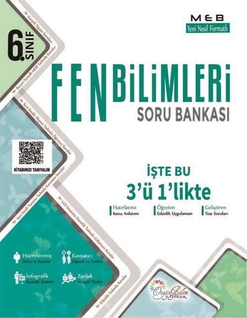 Özgün Bilim 6. Sınıf Fen Bilimleri İşte Bu 3 ü 1 likte Soru Bankası Özgün Bilim Yayınları