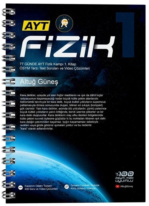 Altuğ Güneş YKS AYT 77 Günde Fizik Kampı 1. Kitap Altuğ Güneş