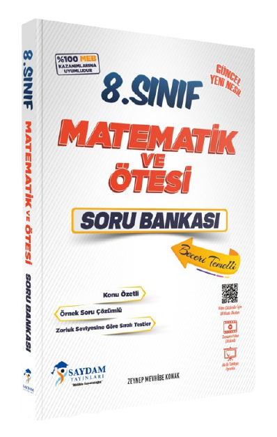Saydam 8. Sınıf Matematik ve Ötesi Soru Bankası Saydam Yayınları