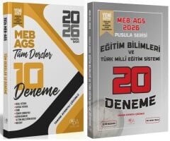 YENİ AGS - CBA Yayınları 2026 MEB-AGS Tüm Dersler + Eğitim Bilimleri  10+20 Deneme 2 li Set CBA Yayınları