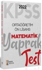 SÜPER FİYAT - İsem 2022 KPSS Lise Ortaöğretim Ön Lisans Matematik Yaprak Test İsem Yayıncılık