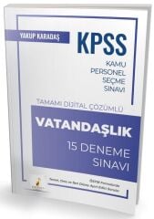 Pelikan KPSS Vatandaşlık 15 Deneme Çözümlü - Yakup Karadaş Pelikan Yayınları