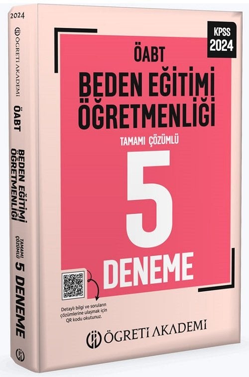 SÜPER FİYAT - Öğreti 2024 ÖABT Beden Eğitimi Öğretmenliği 5 Deneme Çözümlü Öğreti Akademi
