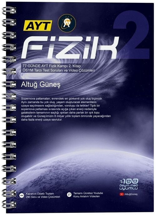 Altuğ Güneş YKS AYT 77 Günde Fizik Kampı 2. Kitap Altuğ Güneş